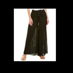 NWT Elan Tie Front Black Palazzo Wide Leg Pants